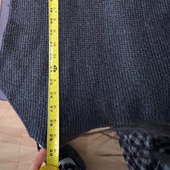 Aritzia Wilfred Free Bianca 100% Merino Wool Turtleneck sweater dress Dark Grey - Picture 9 of 9